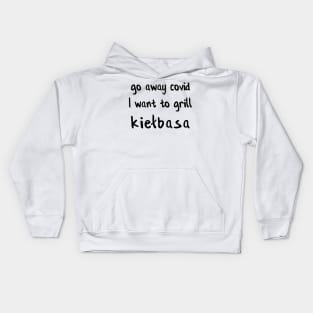 grill kiełbasa - Polish design against covid Kids Hoodie